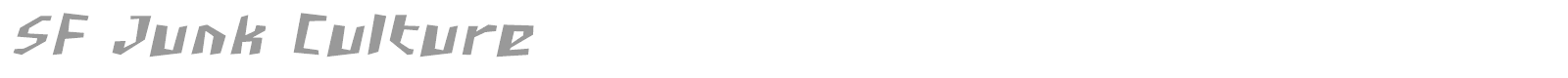 SF Junk Cutlure font preview